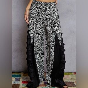 Leopard Print Lace Women's Pants